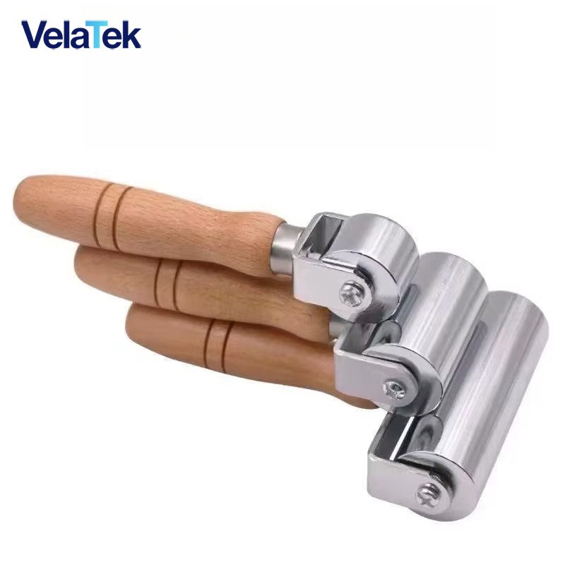 Leatherwork Hand Press - DIYレザークラフト用、手縫い用ダイヤモンド型の鋲打ち器、縁圧着器、縁巻き器、レザー加工用接着ローラー