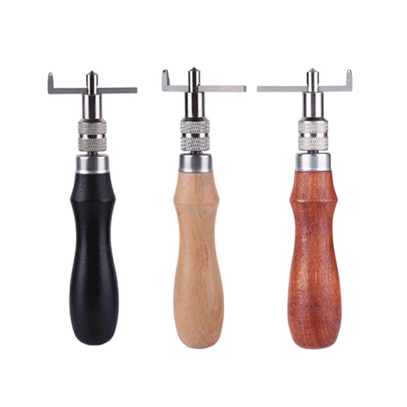Groover Stitching Tool - 調整可能な革縁縫い用溝切り器、革細工用溝切り、DIYツール、3mm