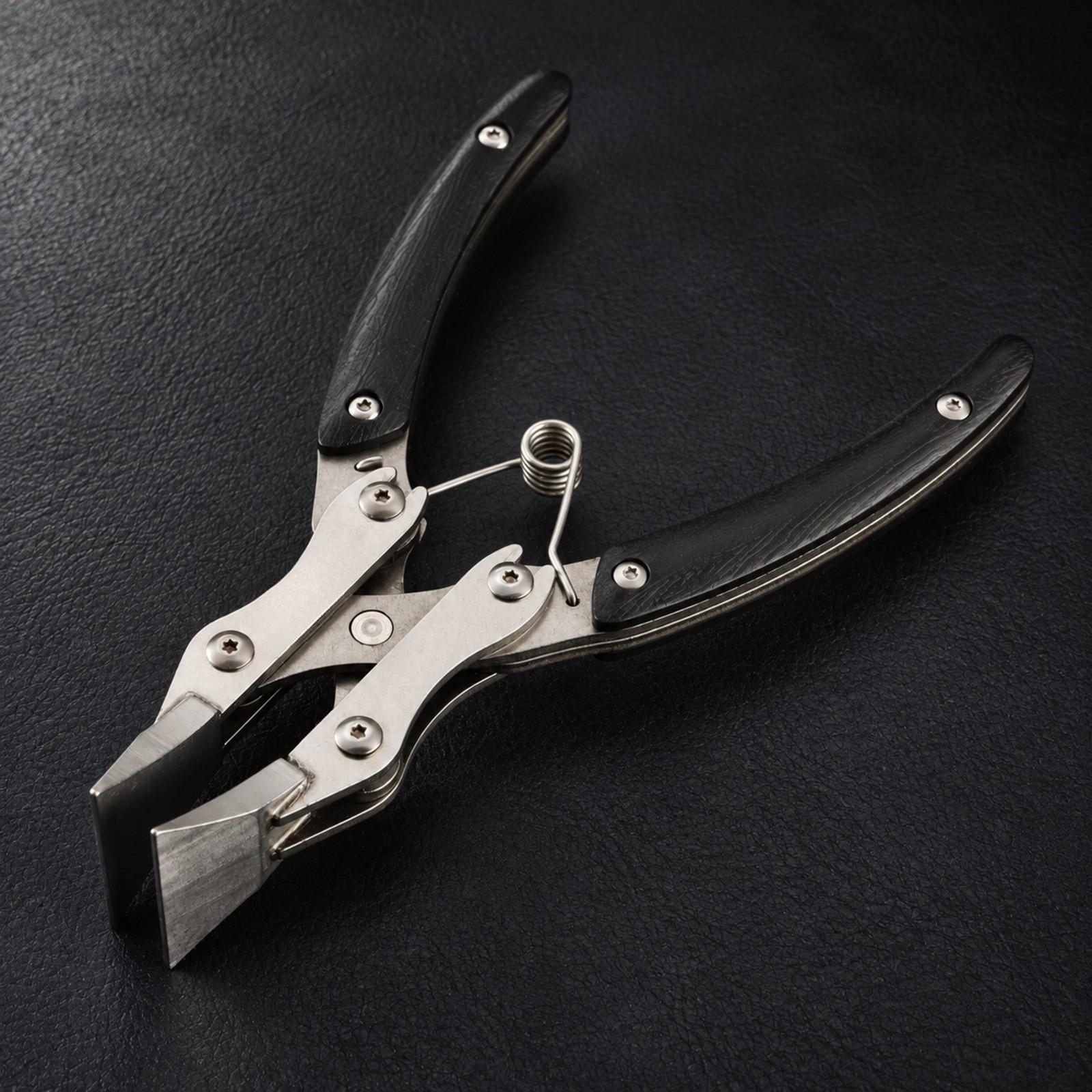 ステンレス製レザー加工用プライヤー。革の端を折り曲げるための - Leatherwork Hand Press のレビューと価格