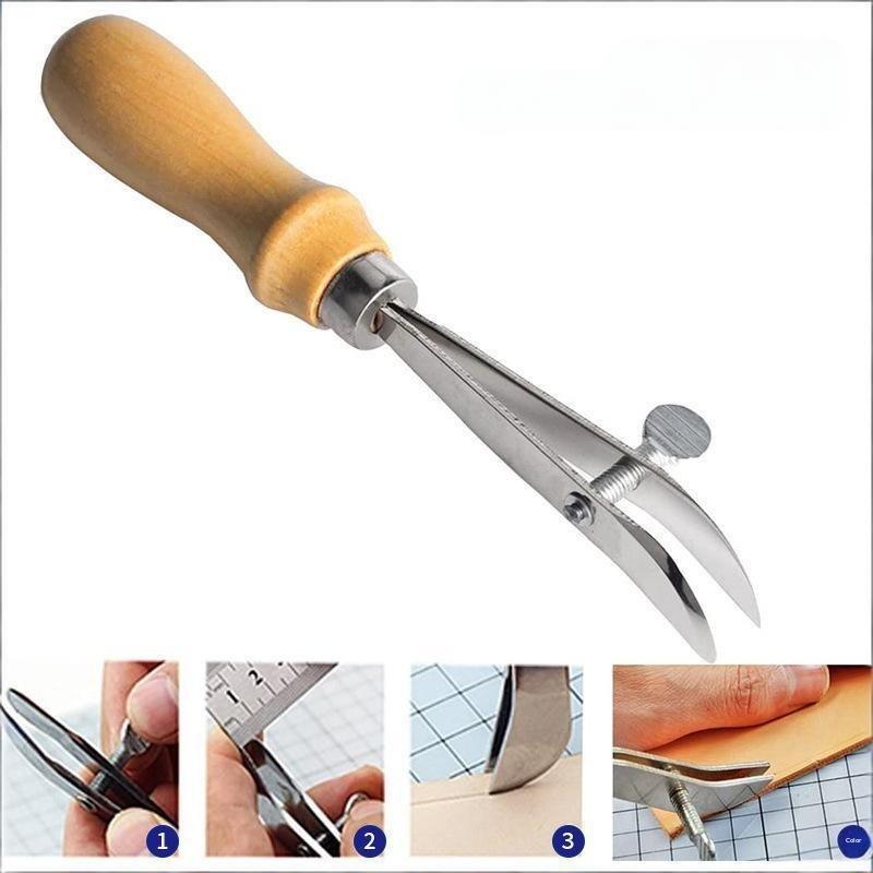 *調整可能な革縁溝切り器、革細工用溝切り工具、DIY革細工用 - Groover Stitching Tool のレビューと価格