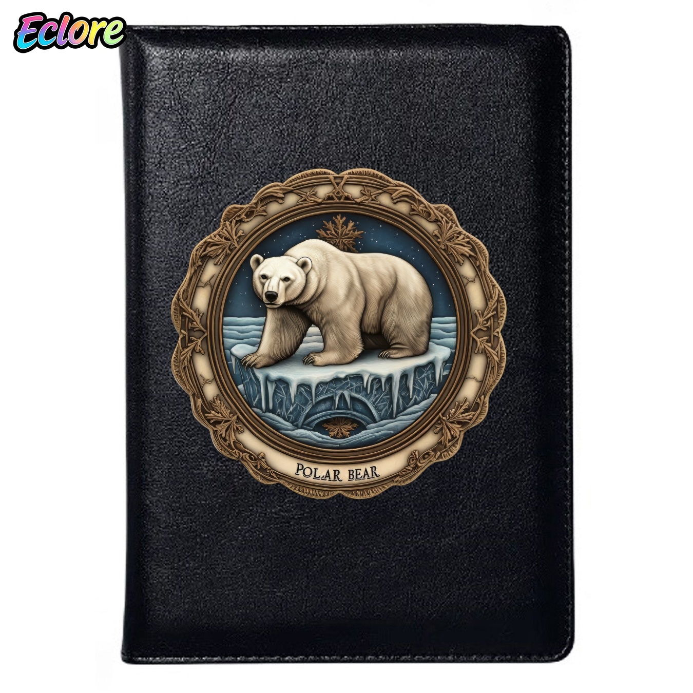 ヴィンテージエンボス加工のクマ柄A5レザーノートブック、名入 - Leather Work Diary Covers のレビューと価格