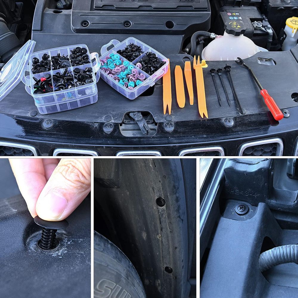 自動ファスナークリップ 680 個車体プッシュリテーナーピン - Rivet Setter Tool のレビューと価格