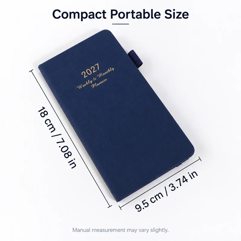 2027年版 週間・月間プランナー、ペンホルダー付きの革製カ - Leather Work Diary Covers のレビューと価格