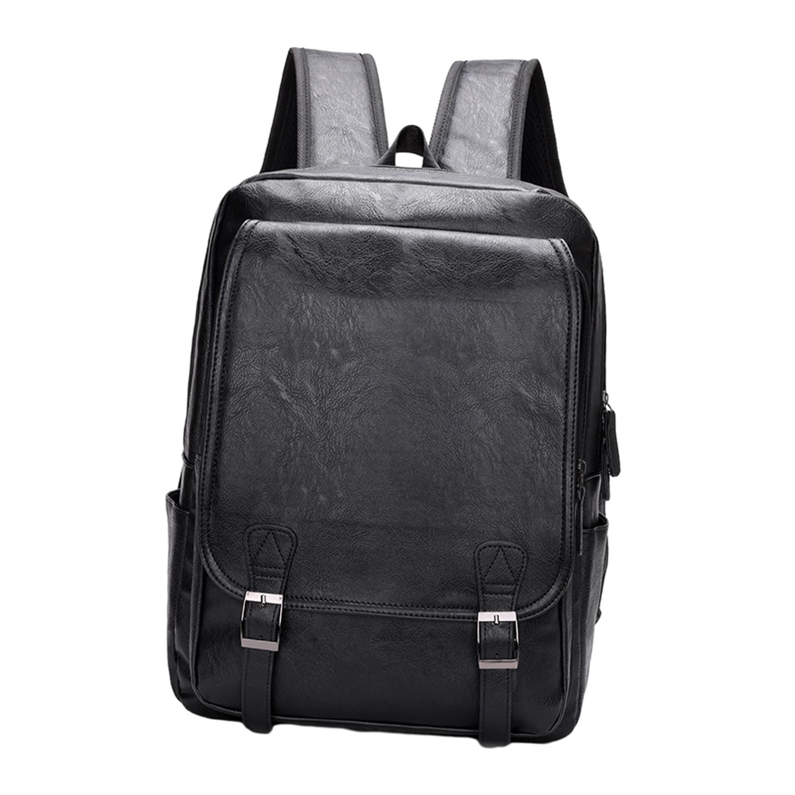 メンズ PUレザー製ノートパソコン用バックパック。防水仕様で - Leather Work Rucksack Mens のレビューと価格