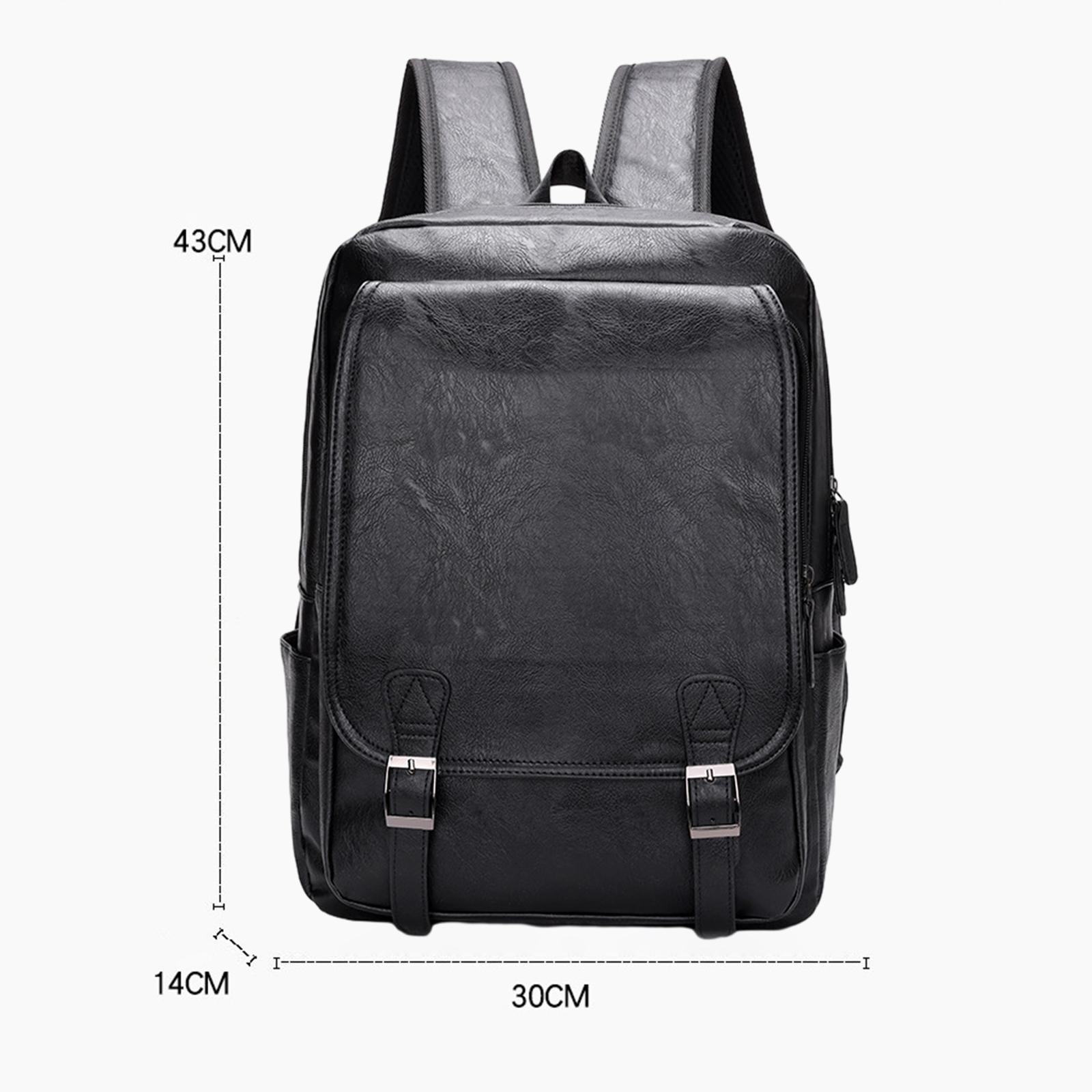 メンズ PUレザー製ノートパソコン用バックパック。防水仕様で - Leather Work Rucksack Mens のレビューと価格