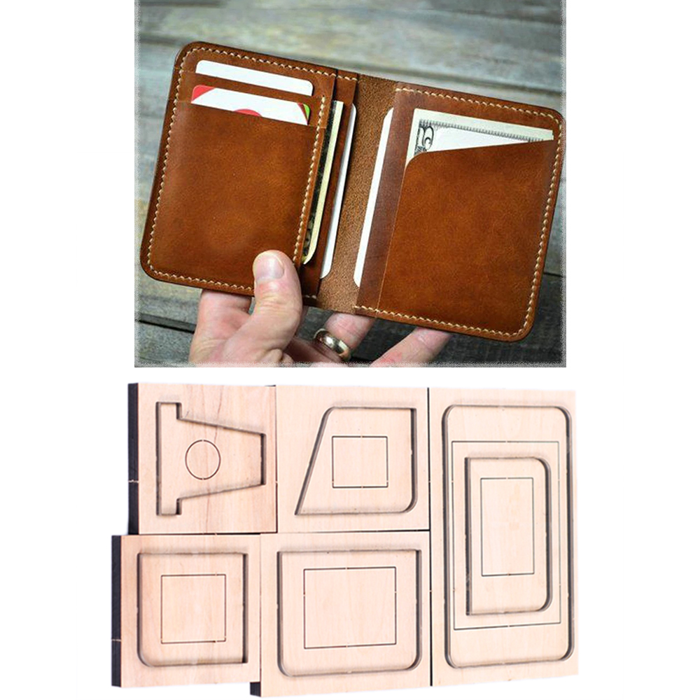 DIYレザークラフト用、シンプルなカードホルダー、小型財布、 - Leatherwork Machine のレビューと価格