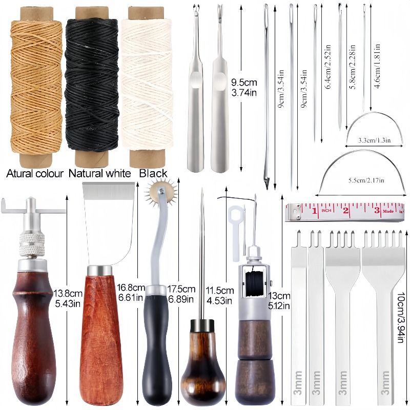 プロ用手縫い革工芸ツールキット サドルグルーバー ステッチン - Groover Stitching Tool のレビューと価格